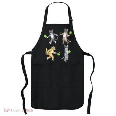 Cats Playing Pickleball Apron
