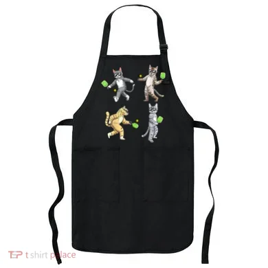 Cats Playing Pickleball Apron