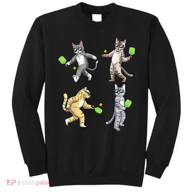 Cats Playing Pickleball Sweatshirt