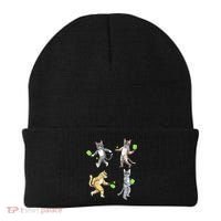 Cats Playing Pickleball Beanie thumb 0