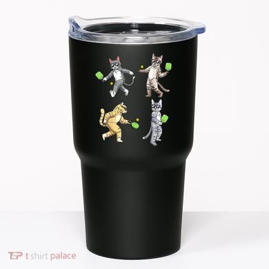 Cats Playing Pickleball Tumbler