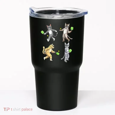 Cats Playing Pickleball Tumbler