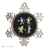 Cats Playing Pickleball Ornament thumb 0