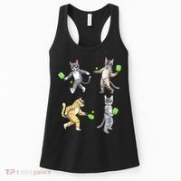 Cats Playing Pickleball Women's Tank Top thumb 0