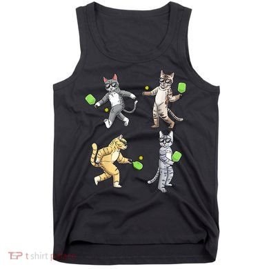Cats Playing Pickleball Tank Top