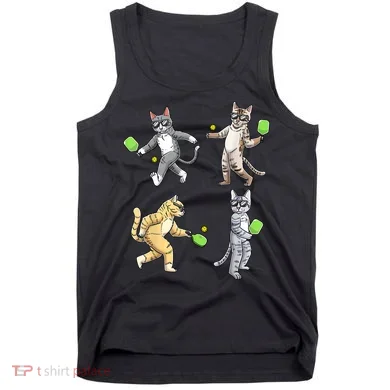 Cats Playing Pickleball Tank Top