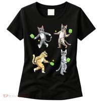 Cats Playing Pickleball Women's T-Shirt thumb 0