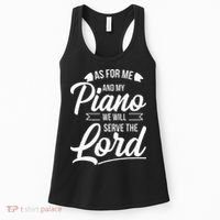 Christian Piano Player Serve The Lord Pianist Women's Tank Top thumb 0