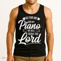 Christian Piano Player Serve The Lord Pianist Tank Top thumb 3