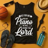 Christian Piano Player Serve The Lord Pianist Tank Top thumb 4
