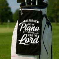 Christian Piano Player Serve The Lord Pianist Golf Towel thumb 2