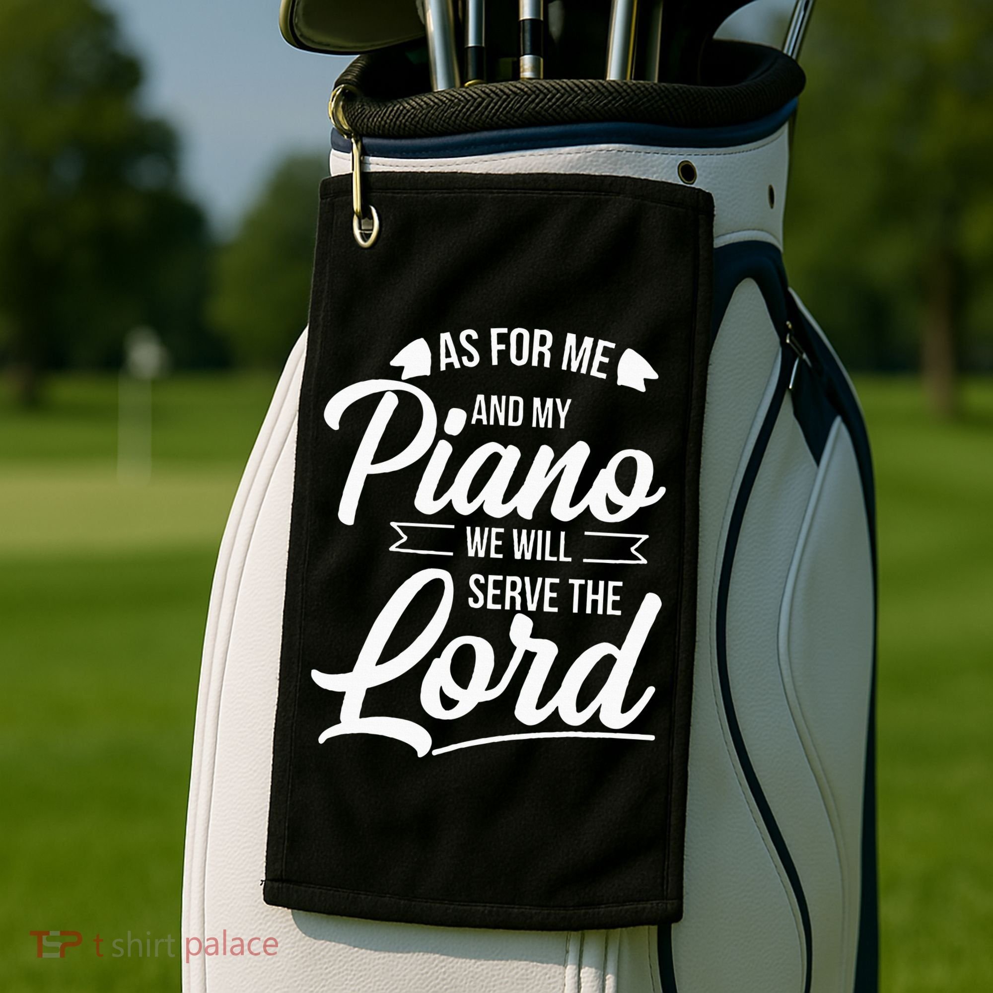 Christian Piano Player Serve The Lord Pianist Golf Towel