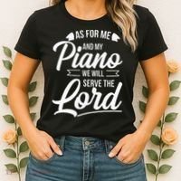 Christian Piano Player Serve The Lord Pianist Women's T-Shirt thumb 2