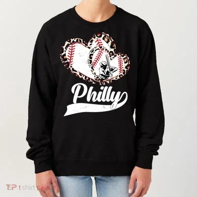 Cute Philly Philadelphia Baseball Hearts Women's Sweatshirt