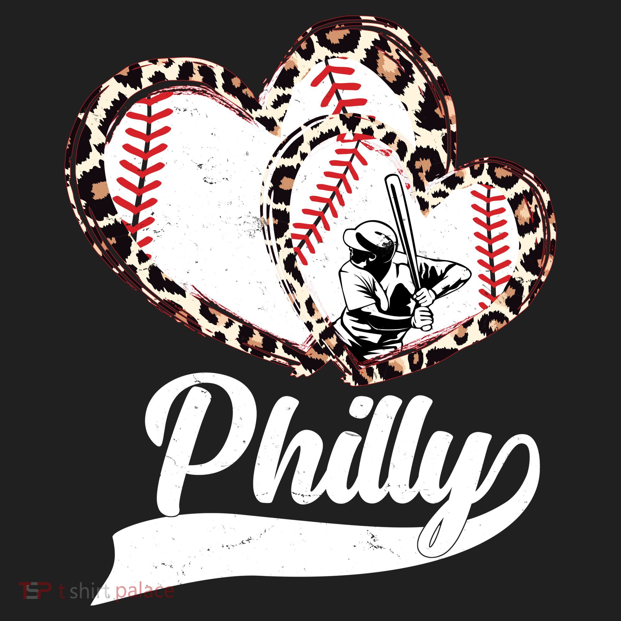 Cute Philly Philadelphia Baseball Hearts Women's Sweatshirt