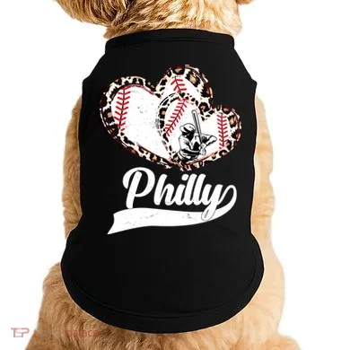 Cute Philly Philadelphia Baseball Hearts Doggie Tank