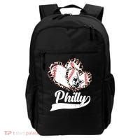 Cute Philly Philadelphia Baseball Hearts Backpack thumb 0