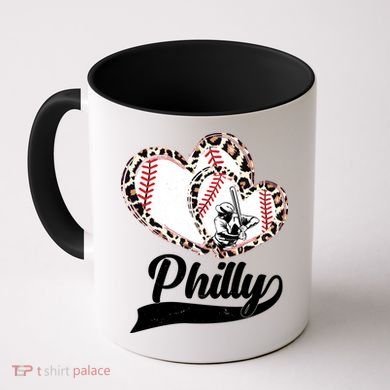 Cute Philly Philadelphia Baseball Hearts Coffee Mug