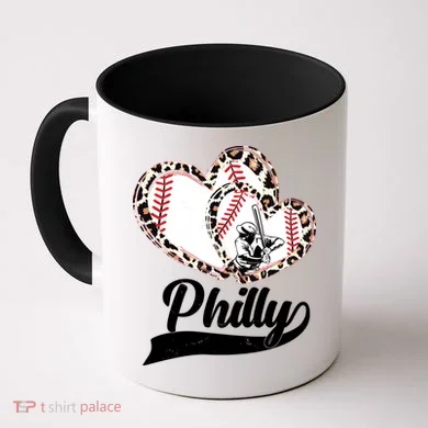 Cute Philly Philadelphia Baseball Hearts Coffee Mug