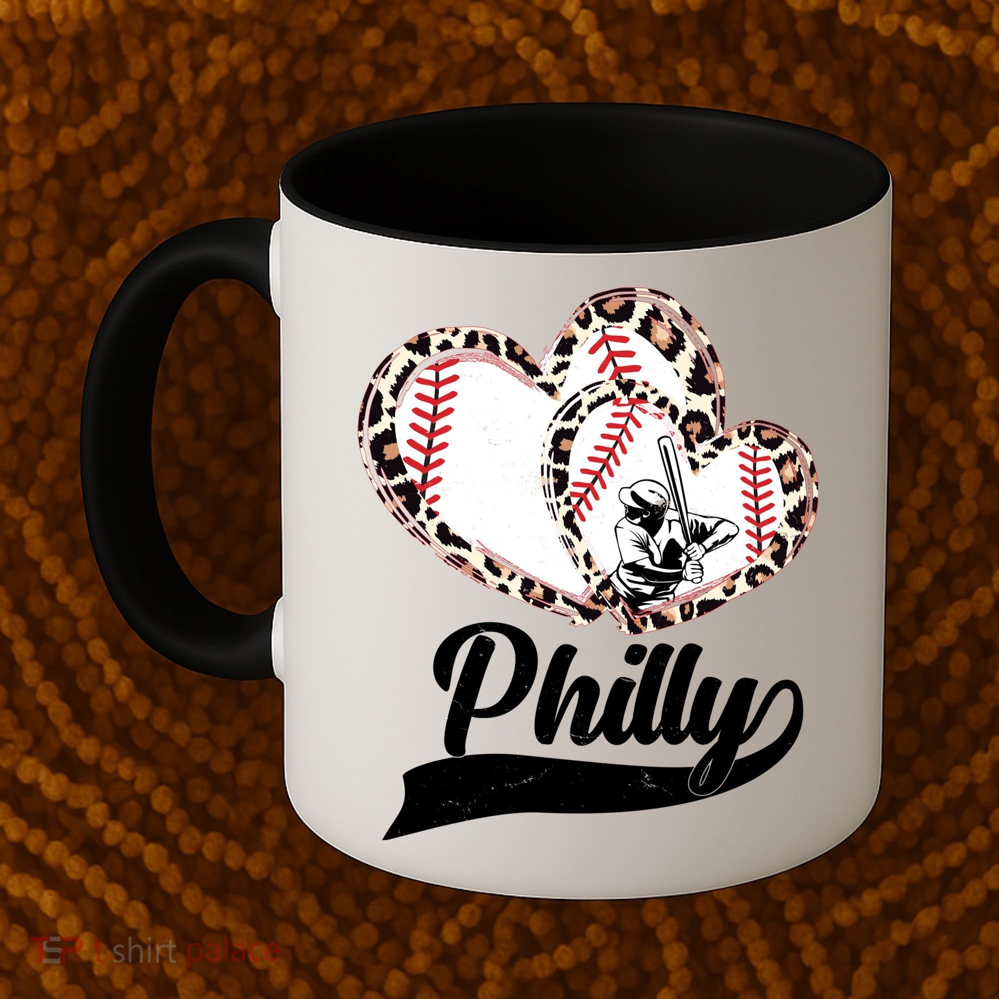 Cute Philly Philadelphia Baseball Hearts Coffee Mug