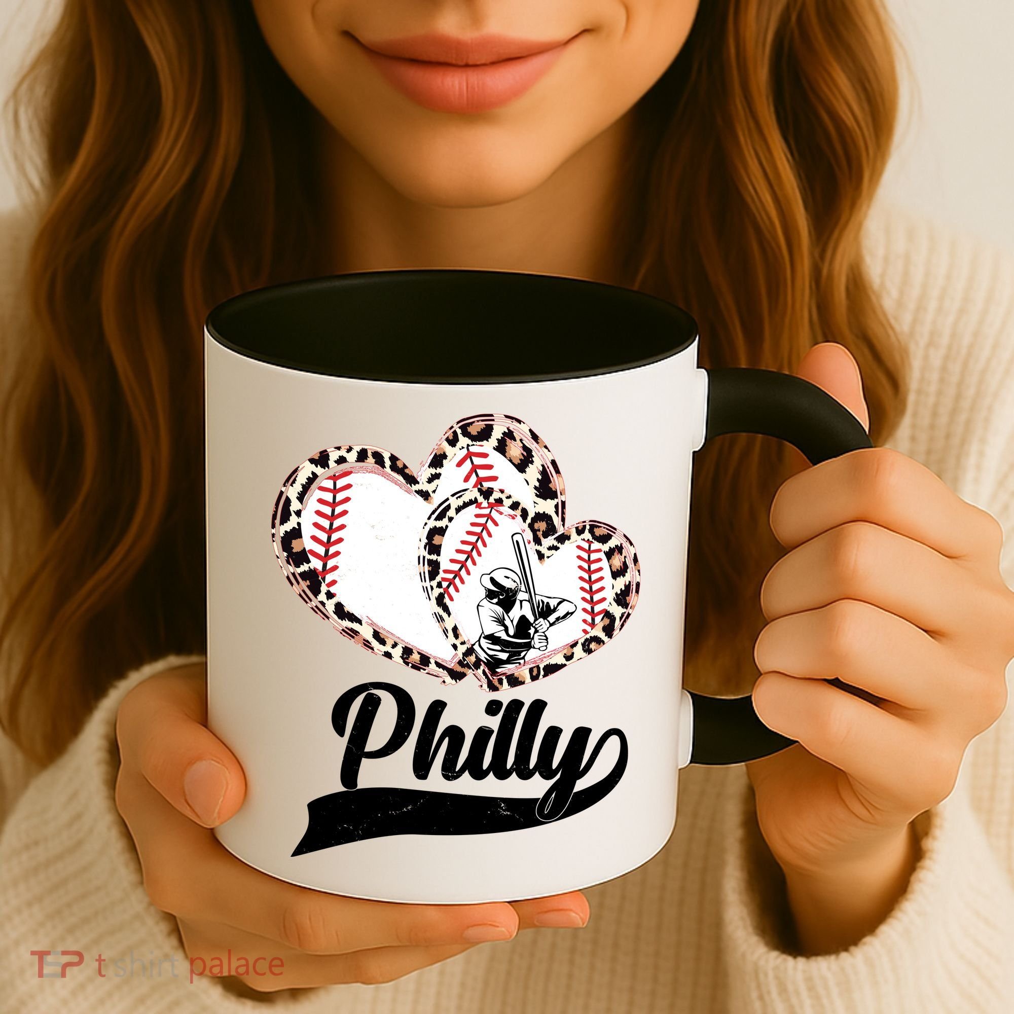 Cute Philly Philadelphia Baseball Hearts Coffee Mug