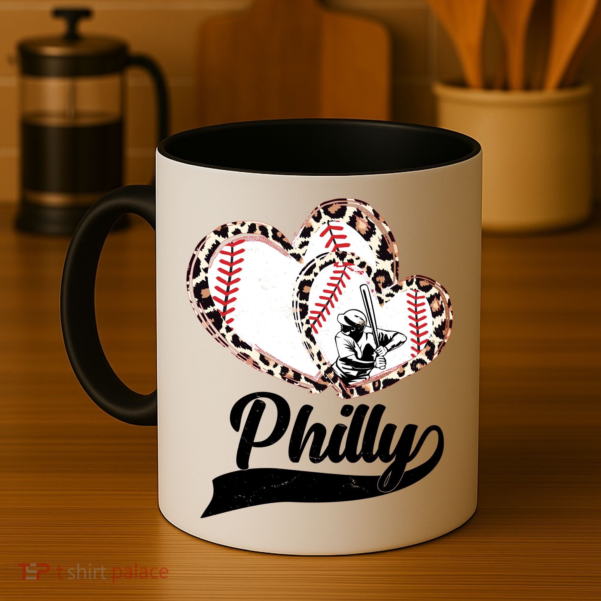 Cute Philly Philadelphia Baseball Hearts Coffee Mug