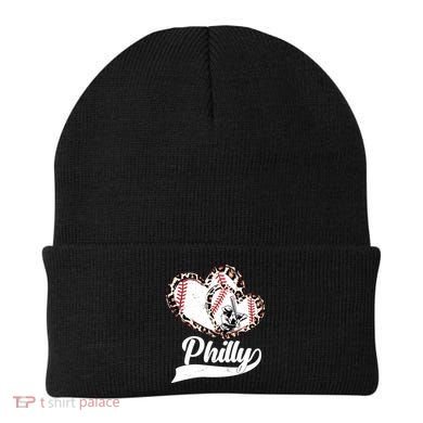 Cute Philly Philadelphia Baseball Hearts Beanie