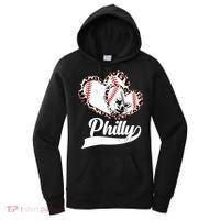 Cute Philly Philadelphia Baseball Hearts Women's Hoodie thumb 0