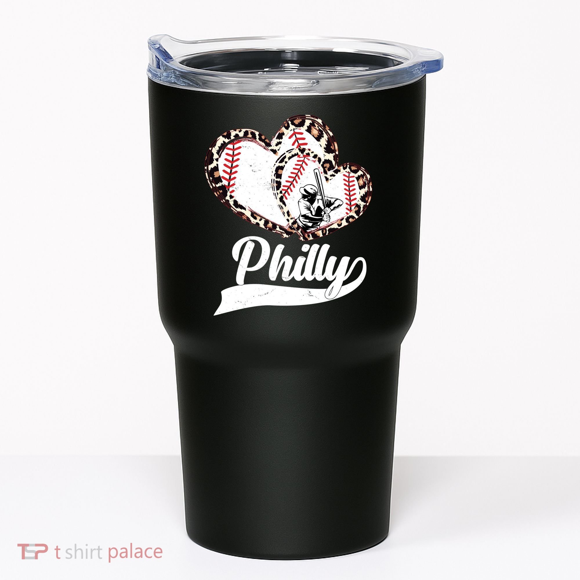 Cute Philly Philadelphia Baseball Hearts Tumbler