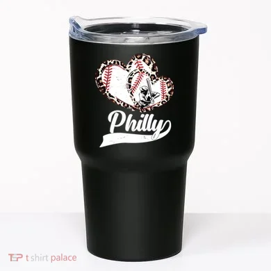 Cute Philly Philadelphia Baseball Hearts Tumbler