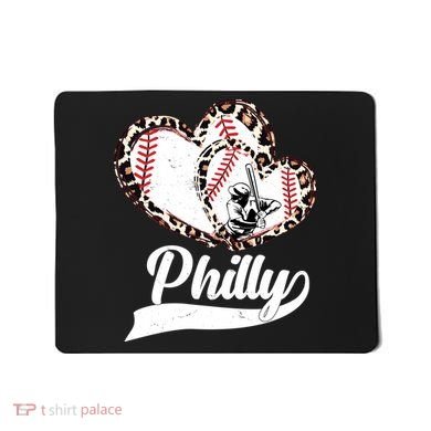 Cute Philly Philadelphia Baseball Hearts Mousepad