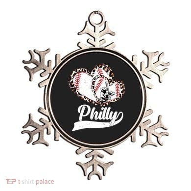 Cute Philly Philadelphia Baseball Hearts Ornament
