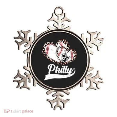 Cute Philly Philadelphia Baseball Hearts Ornament