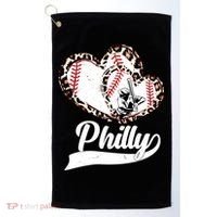 Cute Philly Philadelphia Baseball Hearts Golf Towel thumb 0
