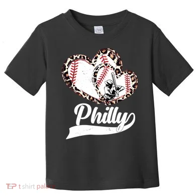 Cute Philly Philadelphia Baseball Hearts Toddler T-Shirt