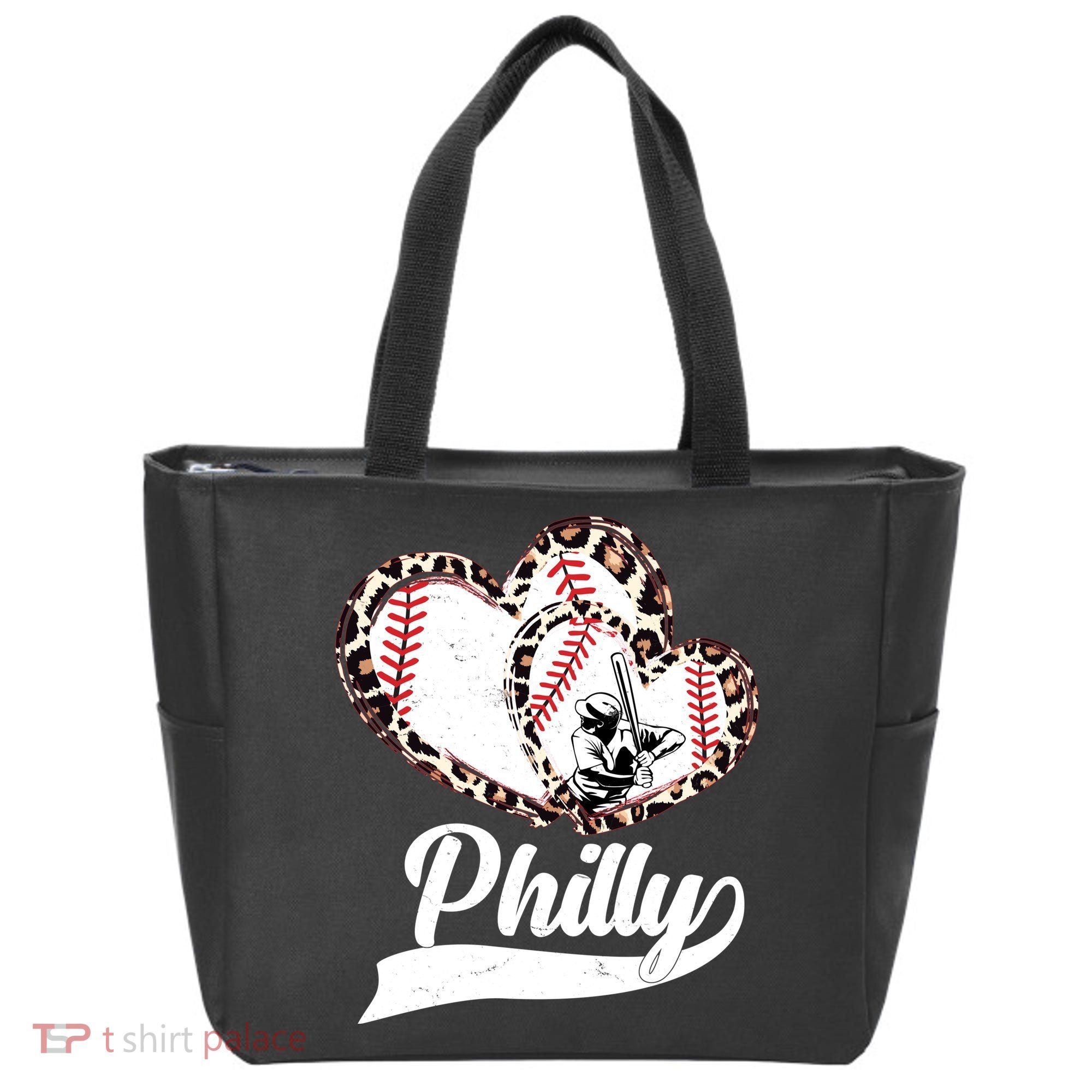Cute Philly Philadelphia Baseball Hearts Tote Bag