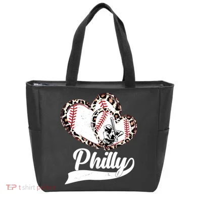 Cute Philly Philadelphia Baseball Hearts Tote Bag