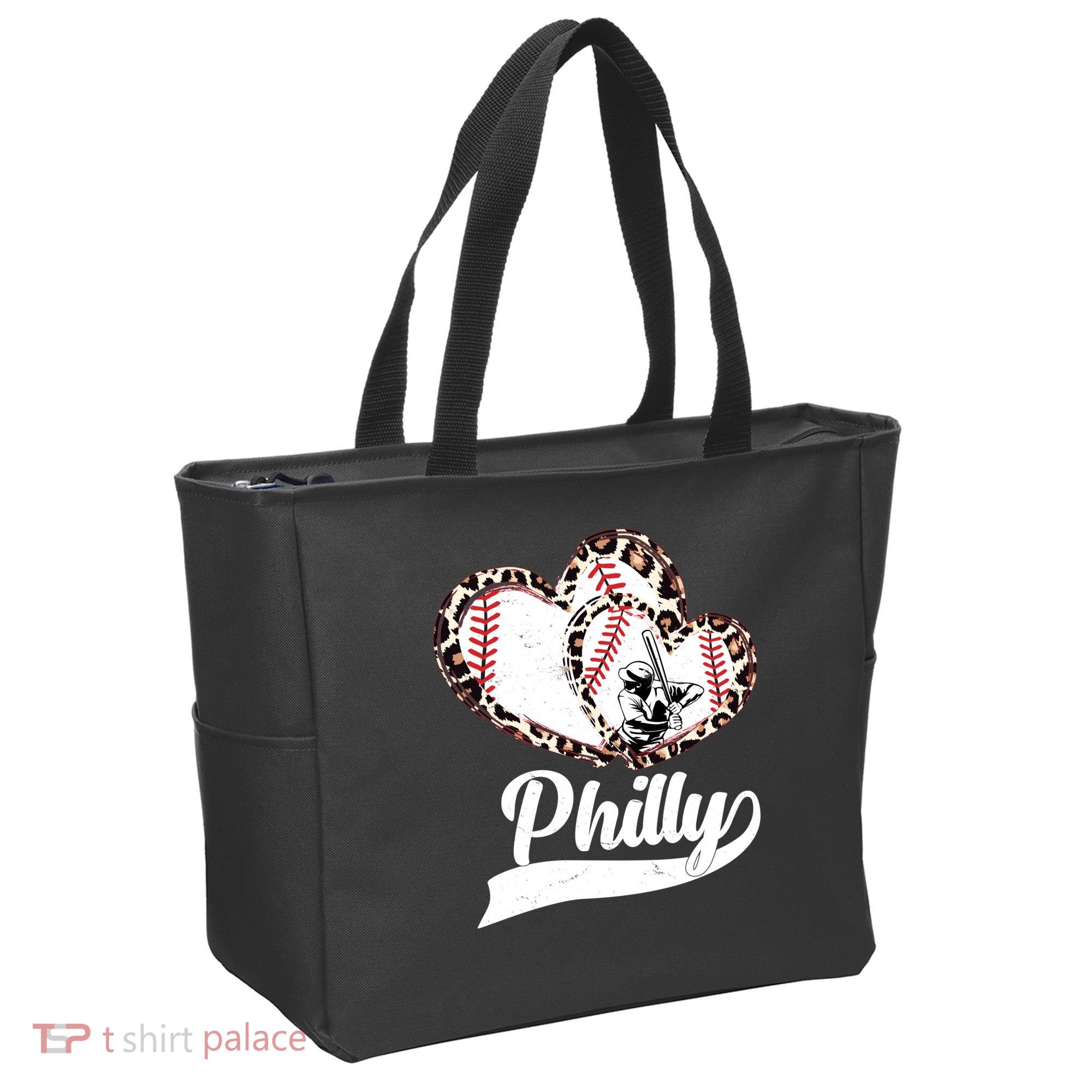 Cute Philly Philadelphia Baseball Hearts Tote Bag