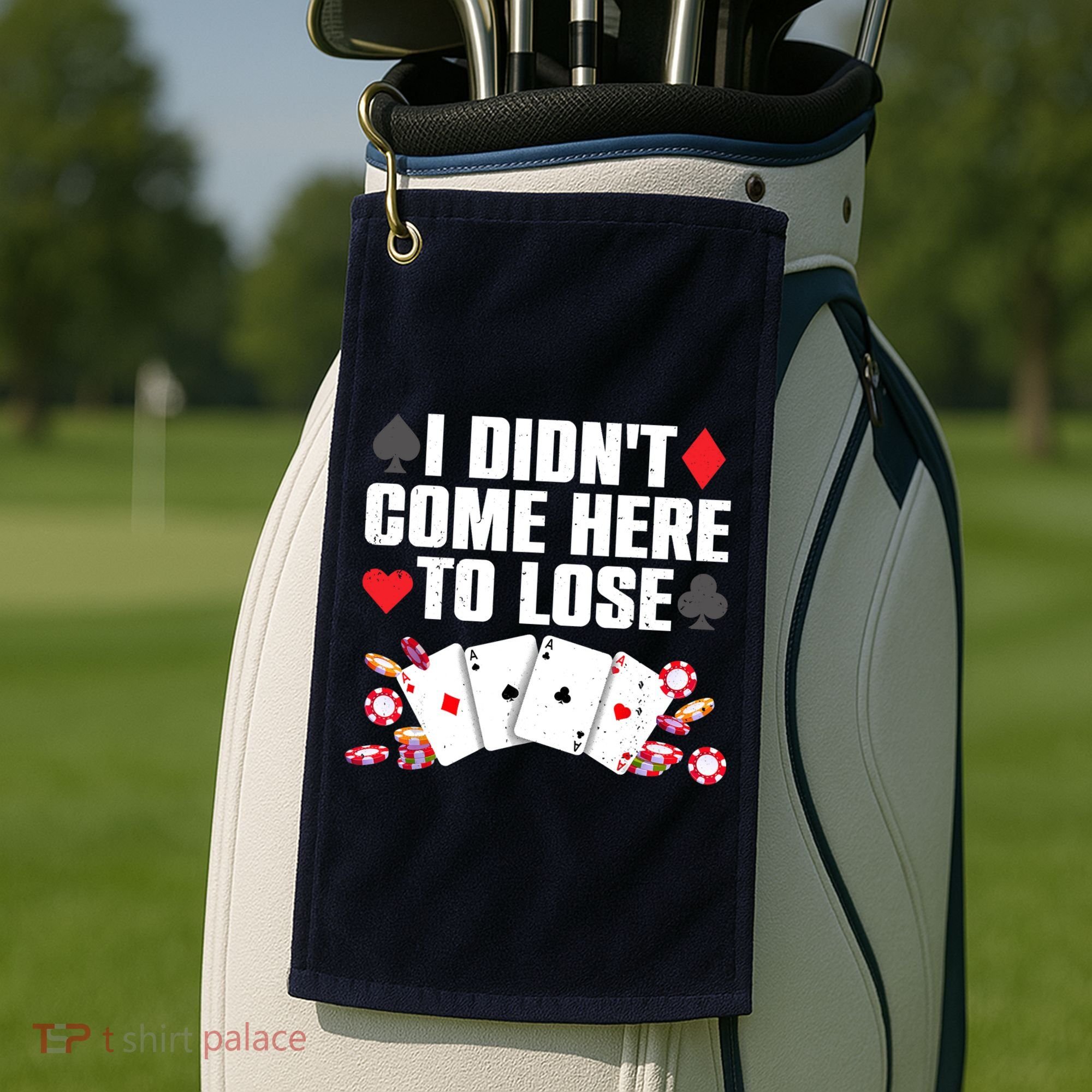 Cool Poker Player Art Casino Lover Gamblers Golf Towel