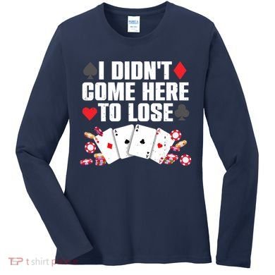 Cool Poker Player Art Casino Lover Gamblers Women's Long Sleeve Shirt
