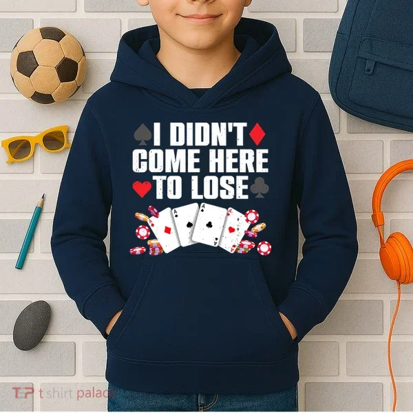 Cool Poker Player Art Casino Lover Gamblers Kids Hoodie