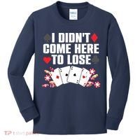 Cool Poker Player Art Casino Lover Gamblers Kids Long Sleeve Shirt thumb 0