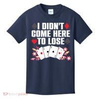 Cool Poker Player Art Casino Lover Gamblers Kids T-Shirt thumb 0