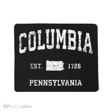 Columbia Pennsylvania PA Vintage Athletic Sports Design Mousepad