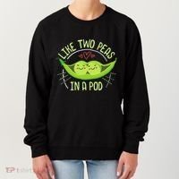 Cute Pea Pod Like Two Peas In A Pod Idiom Women's Sweatshirt thumb 0
