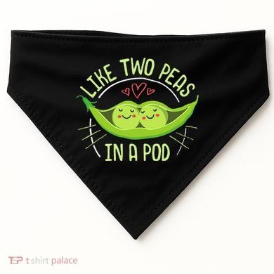 Cute Pea Pod Like Two Peas In A Pod Idiom USA-Made Doggie Bandana