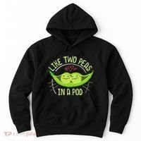 Cute Pea Pod Like Two Peas In A Pod Idiom Hoodie thumb 0