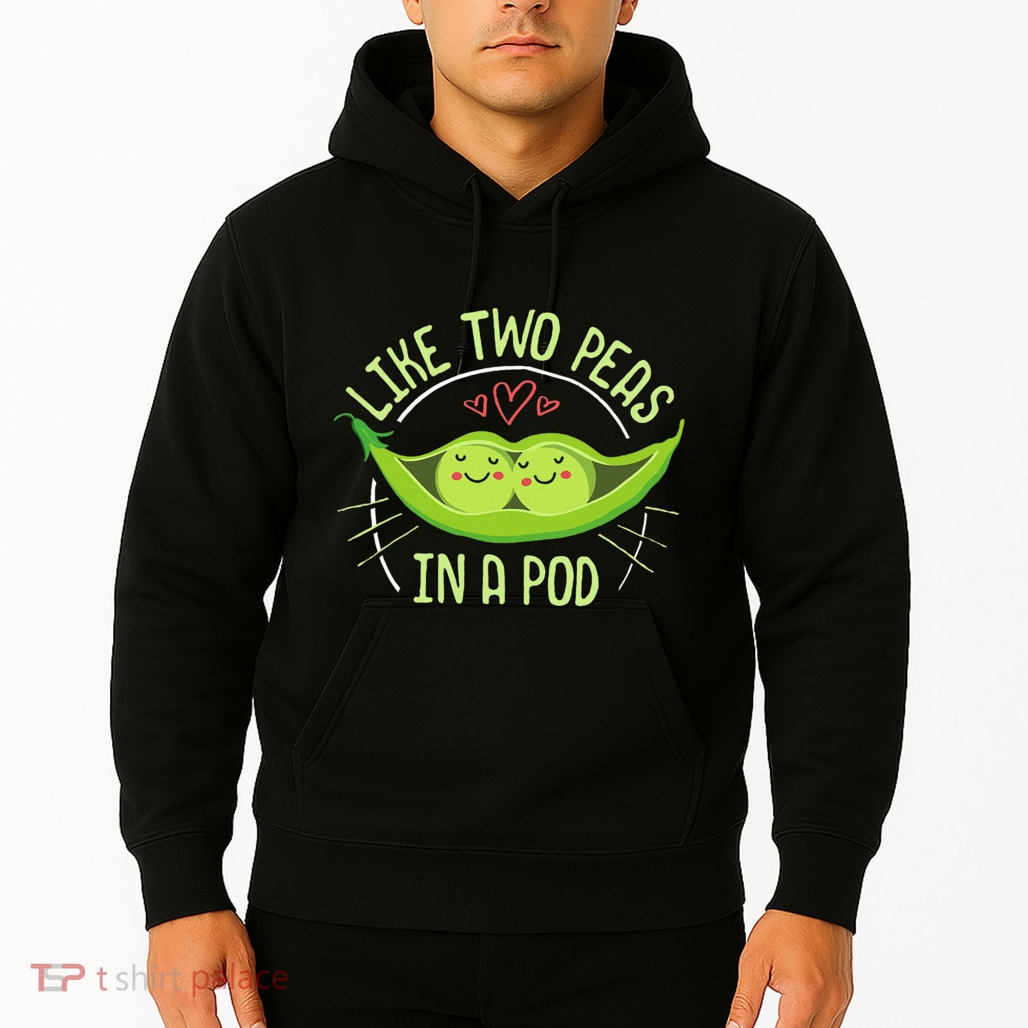 Cute Pea Pod Like Two Peas In A Pod Idiom Hoodie