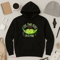 Cute Pea Pod Like Two Peas In A Pod Idiom Hoodie thumb 3