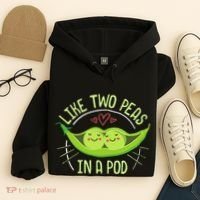 Cute Pea Pod Like Two Peas In A Pod Idiom Hoodie thumb 4